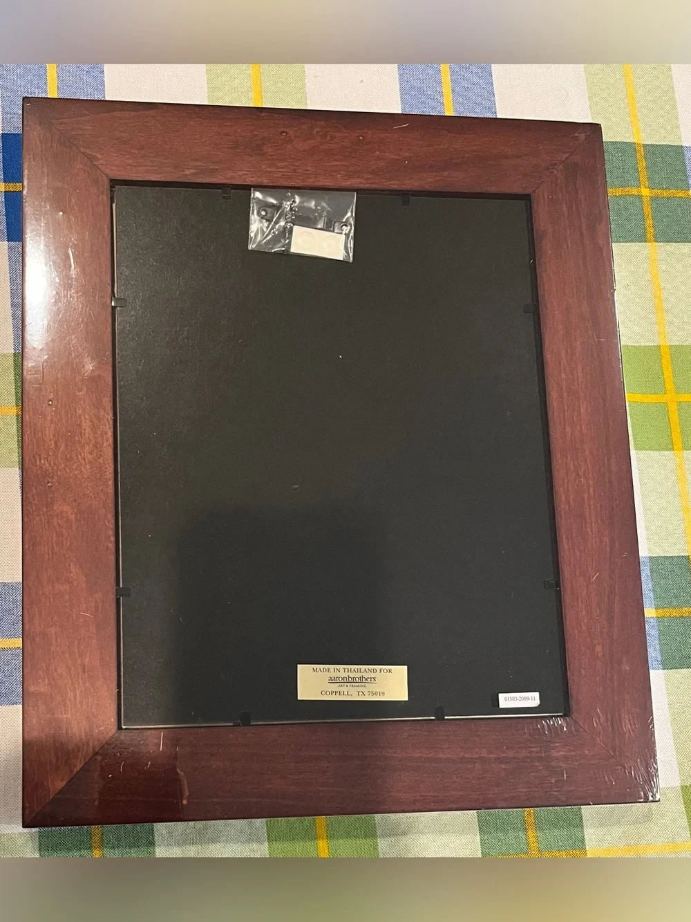 8x10 Wood Picture Frame in Dark Brown with Gold Trim
